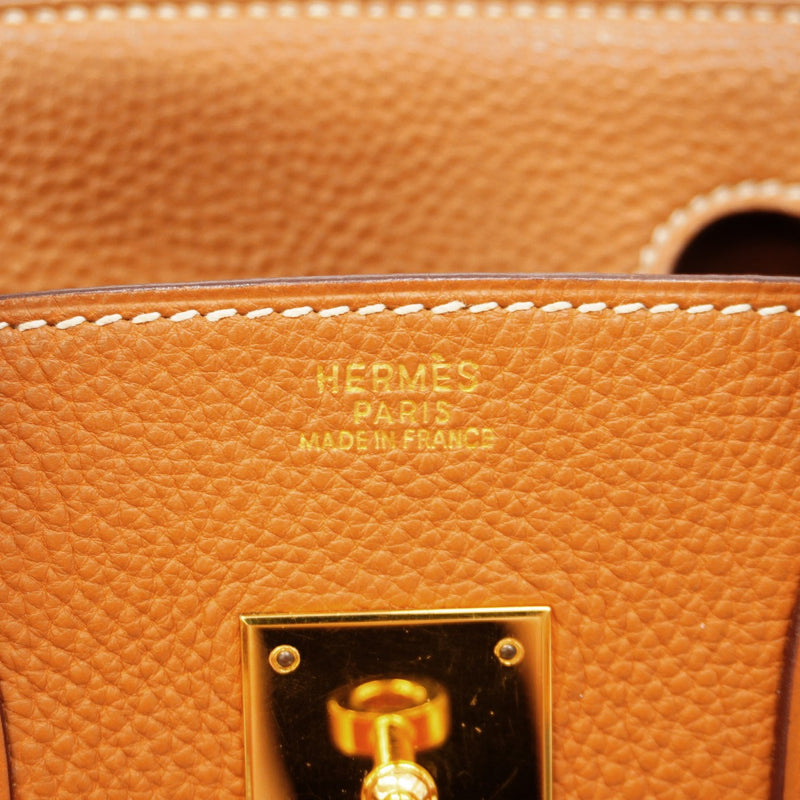 ★SALE【5he4533】エルメス ハンドバッグ バーキン30 トゴ ゴールド ゴールド金具【中古】レディース