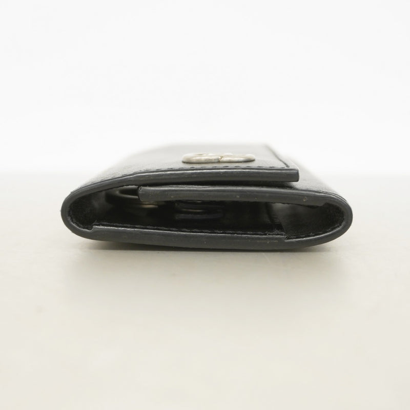 【5he4538】グッチ キーケース GGマーモント 435305 レザー ブラック シルバー金具【中古】メンズ レディース ユニセックス