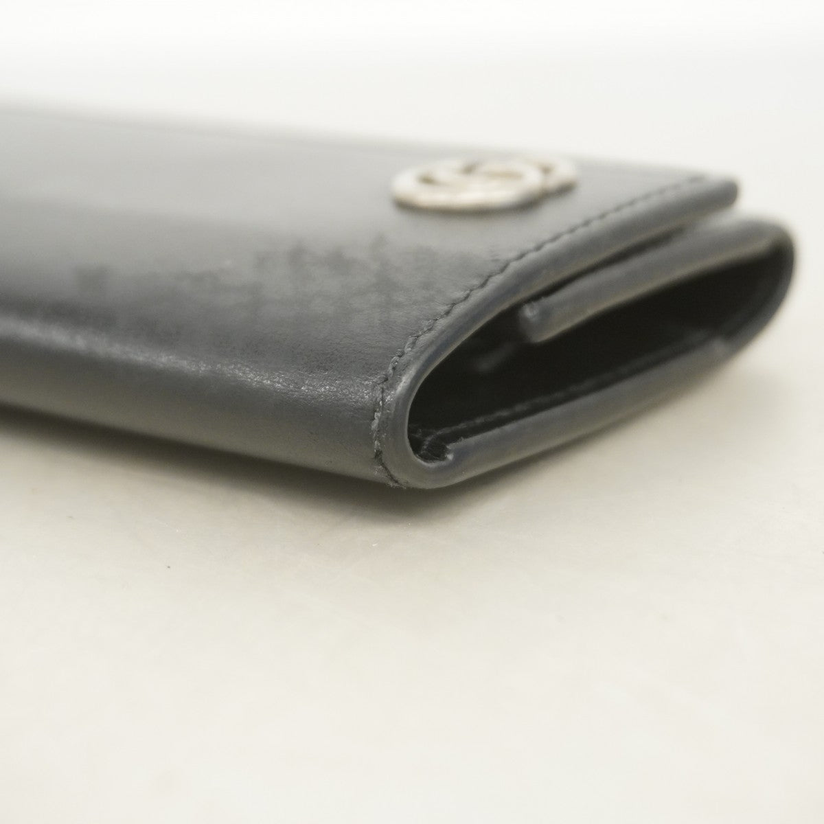 【5he4538】グッチ キーケース GGマーモント 435305 レザー ブラック シルバー金具【中古】メンズ レディース ユニセックス
