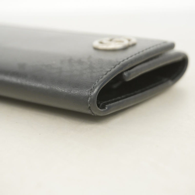 【5he4538】グッチ キーケース GGマーモント 435305 レザー ブラック シルバー金具【中古】メンズ レディース ユニセックス