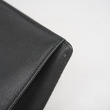 【5he4571】シャネル 長財布 キャビアスキン ブラック シルバー金具【中古】レディース