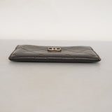 ★最終価格【5he4581】シャネル カードケース マトラッセ キャビアスキン ブラウン シルバー金具【中古】レディース