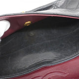 【5he4582】シャネル ショルダーバッグ マトラッセ Wフラップ Wチェーン ラムスキン ブラック ゴールド金具【中古】レディース