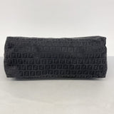 【5he4606-h】フェンディ トートバッグ ズッキーノ ナイロンキャンバス ブラック シルバー金具【中古】レディース