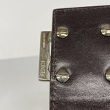 【5he4607-h】フェンディ ハンドバッグ ズッカ ナイロンキャンバス ブラウン シルバー金具【中古】レディース