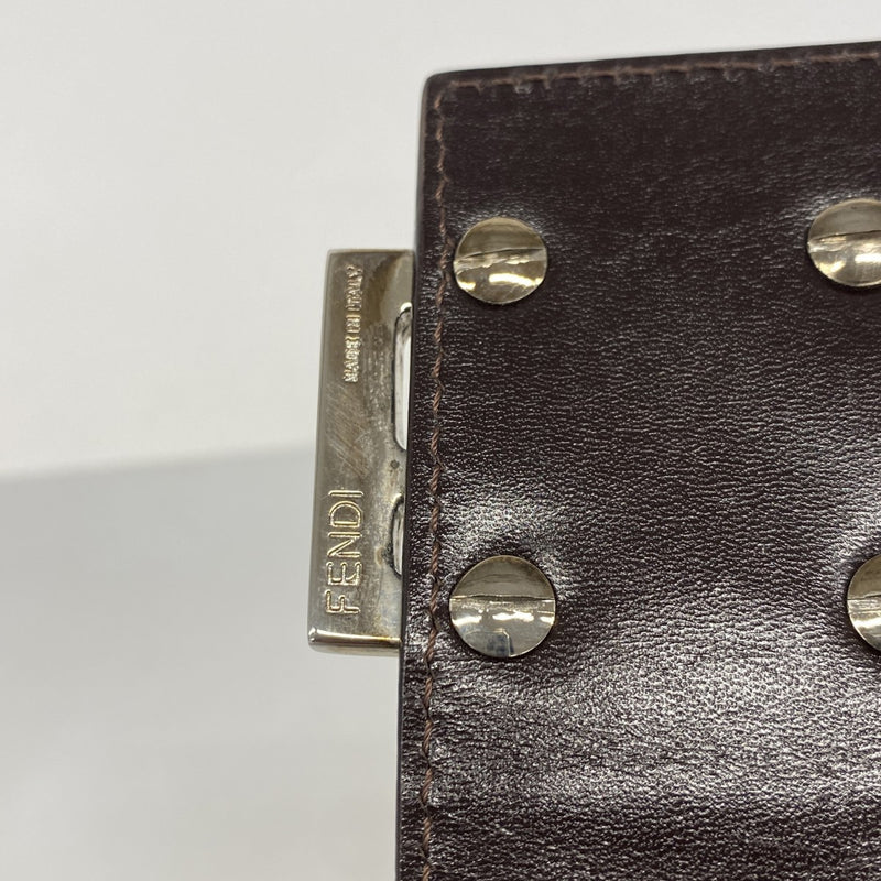 【5he4607-h】フェンディ ハンドバッグ ズッカ ナイロンキャンバス ブラウン シルバー金具【中古】レディース