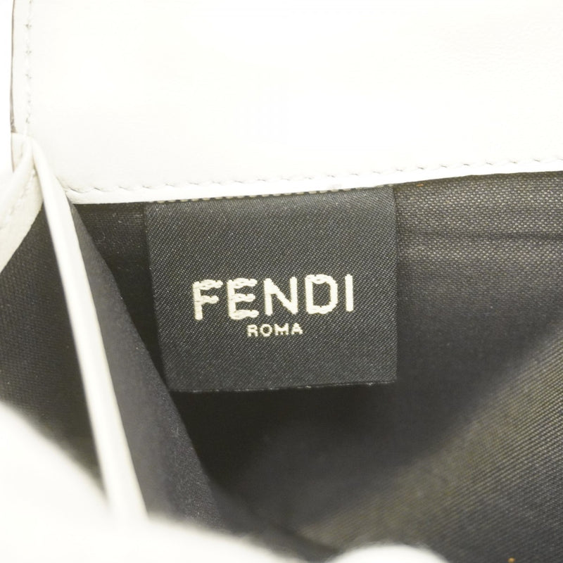 【5he4629-h】フェンディ 長財布 ズッカ コンチネンタル レザー ホワイト ゴールド金具【中古】レディース
