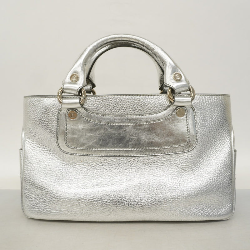 【CELINE】ハンドバッグ　ブギーバッグ　シルバー金具　ロゴ刻印 プレート CELINE】ハンドバッグ ブギーバッグ シルバー金具 ロゴ刻印