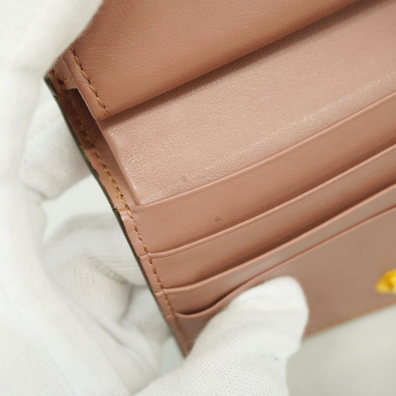 【5he4682-h】フェンディ 財布 エフイズフェンディ レザー ピンクベージュ ゴールド金具【中古】レディース