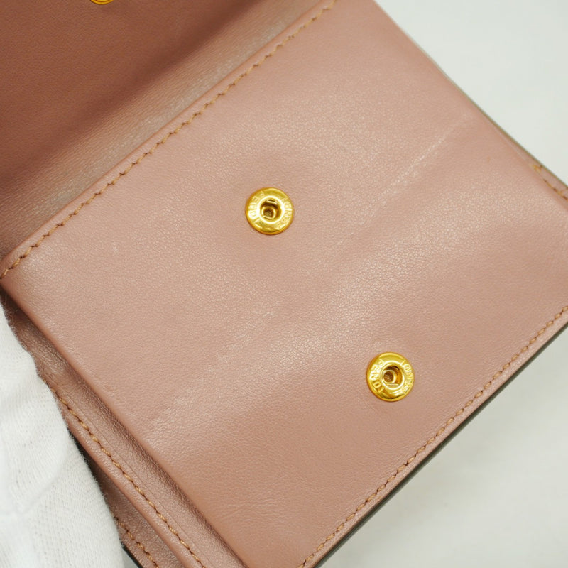【5he4682-h】フェンディ 財布 エフイズフェンディ レザー ピンクベージュ ゴールド金具【中古】レディース