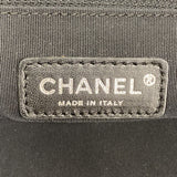 【5he4753-h】シャネル トートバッグ カメリア キャンバス ターコイズブルー ブラック シルバー金具【中古】レディース
