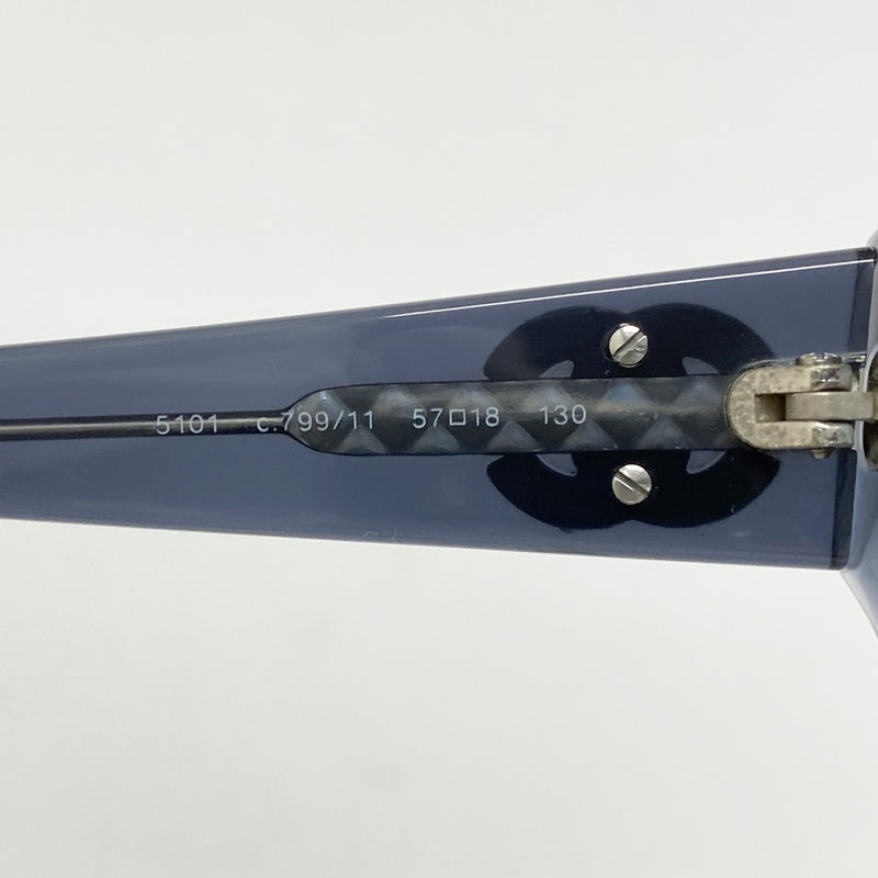 【5he4783-h】シャネル サングラス 5101 プラスチック ブラック シルバー金具【中古】レディース