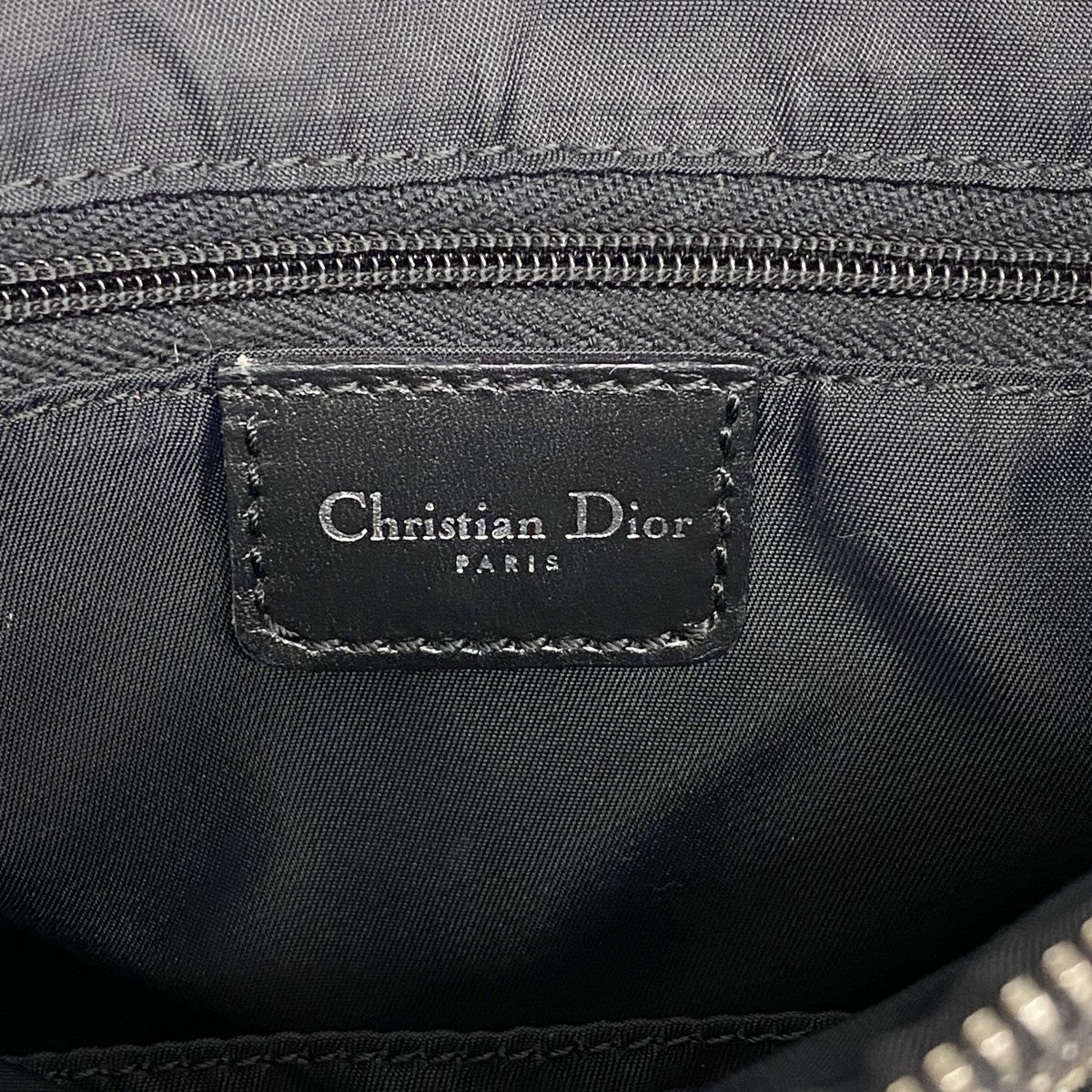 【5he4822-h】クリスチャンディオール ハンドバッグ トロッター キャンバス レザー ブラック シルバー金具【中古】レディース