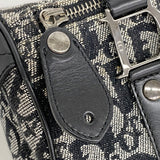 【5he4822-h】クリスチャンディオール ハンドバッグ トロッター キャンバス レザー ブラック シルバー金具【中古】レディース