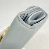【5he4824-h】セリーヌ 三つ折り財布 トリオンフ レザー グレー ゴールド金具【中古】レディース