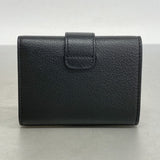 ★SALE【5he4825-h】セリーヌ 三つ折り財布 トリオンフ レザー ブラック ゴールド金具【中古】レディース