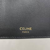 ★SALE【5he4825-h】セリーヌ 三つ折り財布 トリオンフ レザー ブラック ゴールド金具【中古】レディース