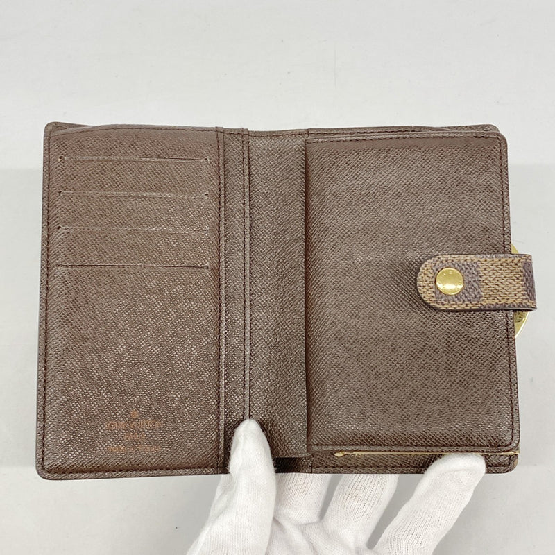 【5he4877-h】ルイヴィトン 財布 ダミエ ポルトモネビエヴィエノワ N61664 エベヌ【中古】レディース