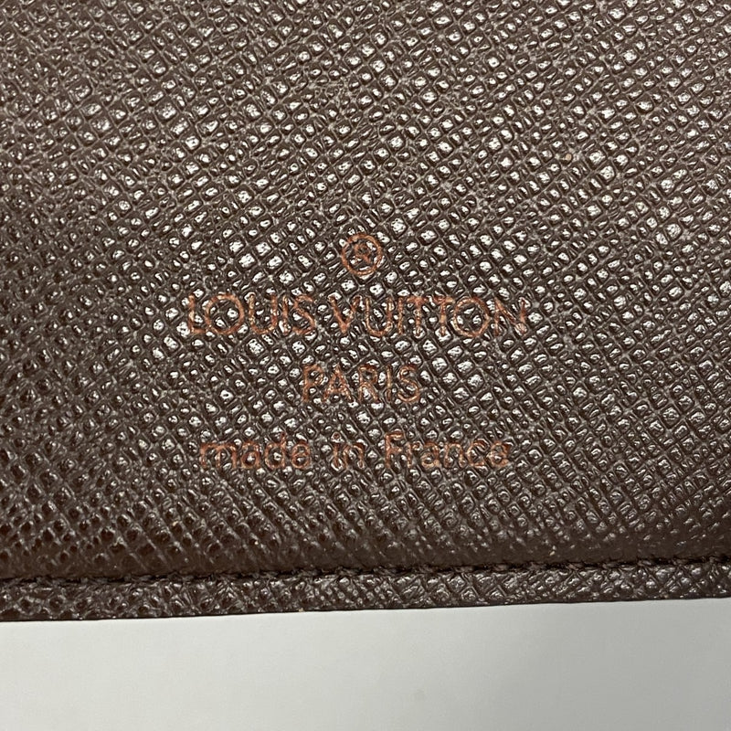 【5he4877-h】ルイヴィトン 財布 ダミエ ポルトモネビエヴィエノワ N61664 エベヌ【中古】レディース