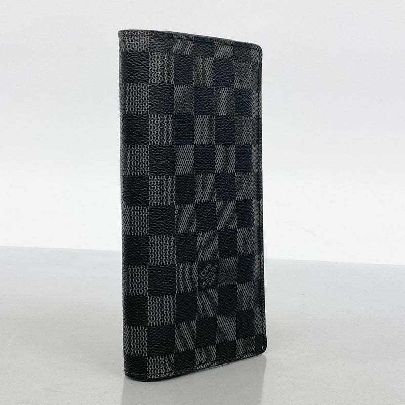 【5he4926-h】ルイヴィトン 長財布 ダミエ・グラフィット ポルトフォイユブラザ N62665 ブラック【中古】メンズ