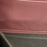 【5he4935-h】グッチ 長財布 GGブルームス 404071 PVC ブラウン ピンク シルバー金具【中古】レディース