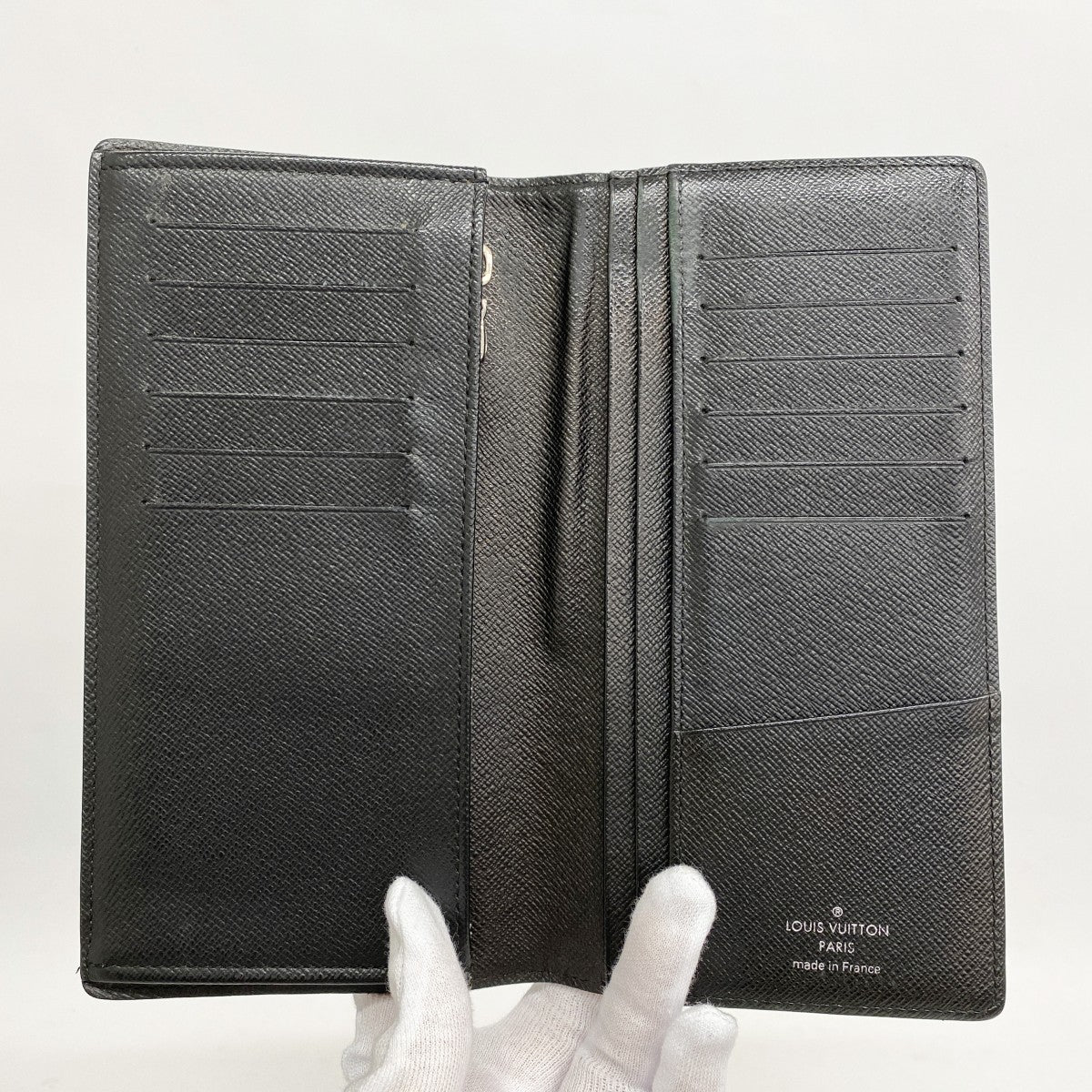 【5he4939-h】ルイヴィトン 長財布 ダミエ・グラフィット ポルトフォイユブラザ N62665 ブラック グレー【中古】メンズ