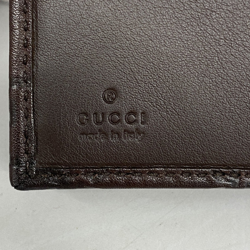 【5he4953-h】グッチ 財布 グッチシマ 203549 レザー ブラウン ゴールド金具【中古】レディース