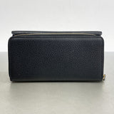 【5he4960-h】グッチ 長財布 インターロッキングG 449397 レザー ブラック シャンパンゴールド金具【中古】メンズ