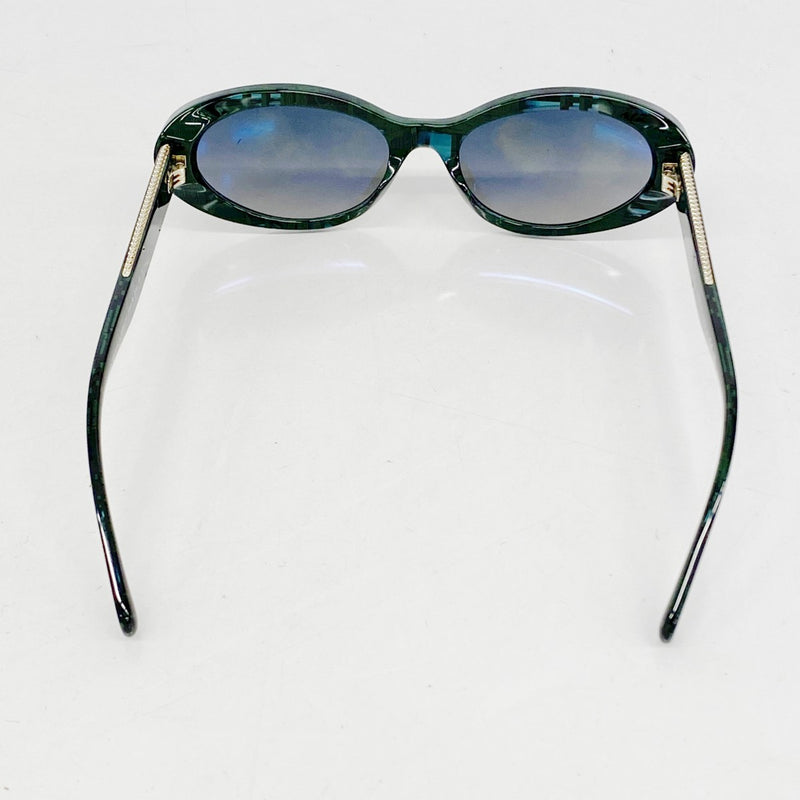 ★SALE【5he5028-h】シャネル サングラス 5515-A プラスチック グリーン シャンパンゴールド金具【中古】レディース