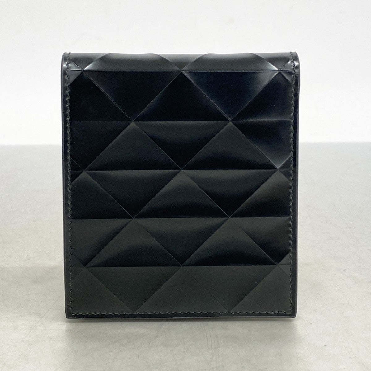 【5he5033-h】プラダ 財布 レザー ブラック シルバー金具【中古】メンズ