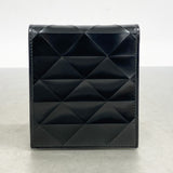 【5he5033-h】プラダ 財布 レザー ブラック シルバー金具【中古】メンズ