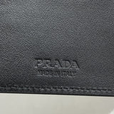 【5he5033-h】プラダ 財布 レザー ブラック シルバー金具【中古】メンズ
