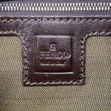 【5he5107-h】フェンディ ハンドバッグ ズッカ マンマバケット ナイロンキャンバス ブラウン シルバー金具【中古】レディース