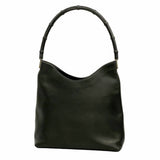 【5he5143-h】グッチ ハンドバッグ バンブー 001 3244 レザー ブラック シルバー金具【中古】レディース