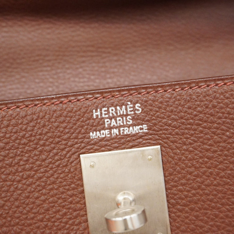 【5he5149-h】エルメス ハンドバッグ ケリー35 トゴ ルージュアッシュ シルバー金具 □D刻印【中古】レディース