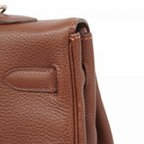 【5he5149-h】エルメス ハンドバッグ ケリー35 トゴ ルージュアッシュ シルバー金具 □D刻印【中古】レディース