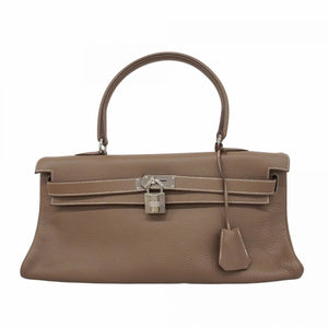 ★SALE【5he5151-h】エルメス ショルダーバッグ ショルダーケリー トリヨンクレマンス エトゥープ シルバー金具 □L刻印【中古】レディース