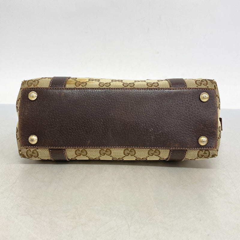 【5he5154-h】グッチ トートバッグ GGキャンバス 141471 キャンバス ブラウン ゴールド金具【中古】レディース