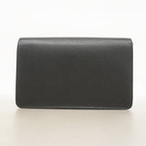 【5he5715】プラダ ショルダーウォレット サフィアーノ レザー ブラック ゴールド金具【中古】レディース