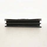 【5he5715】プラダ ショルダーウォレット サフィアーノ レザー ブラック ゴールド金具【中古】レディース