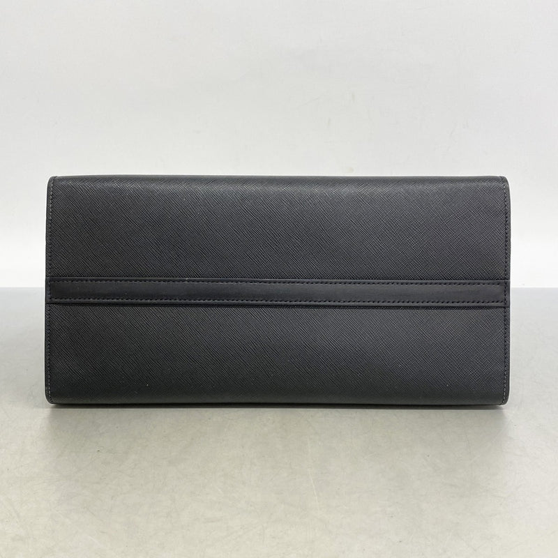 【5he5183-h】プラダ ハンドバッグ サフィアーノ レザー ブラック ゴールド金具【中古】レディース
