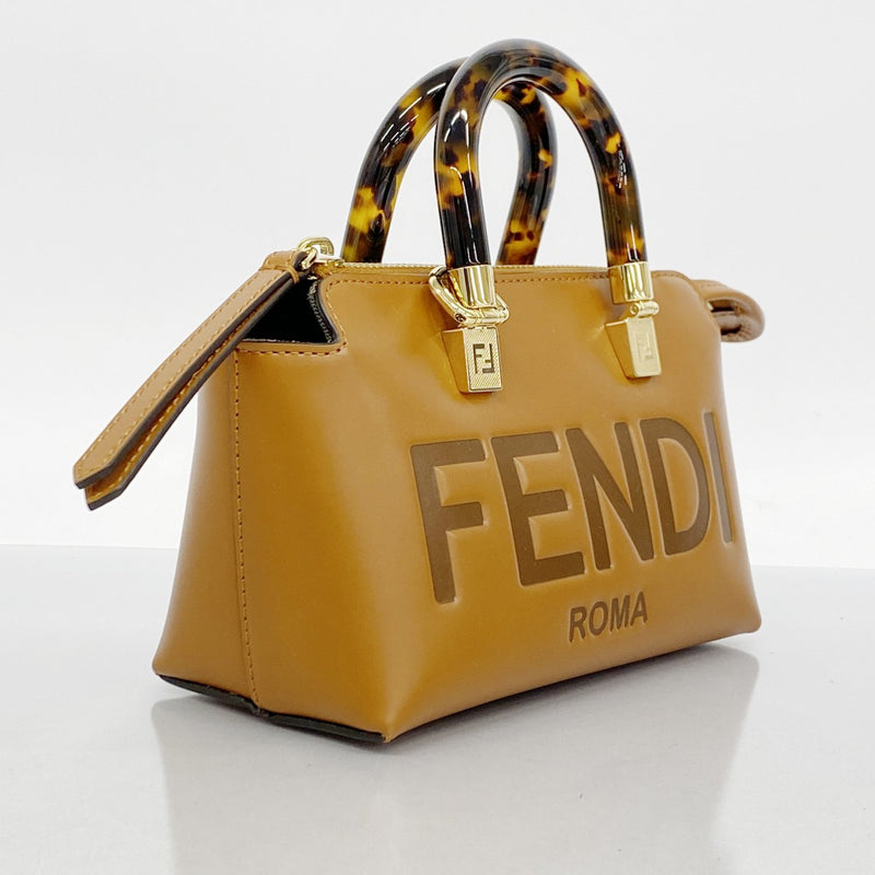 【5he5194-b-h】フェンディ ショルダーバッグ バイザウェイミニ レザー ブラウン ゴールド金具【中古】レディース