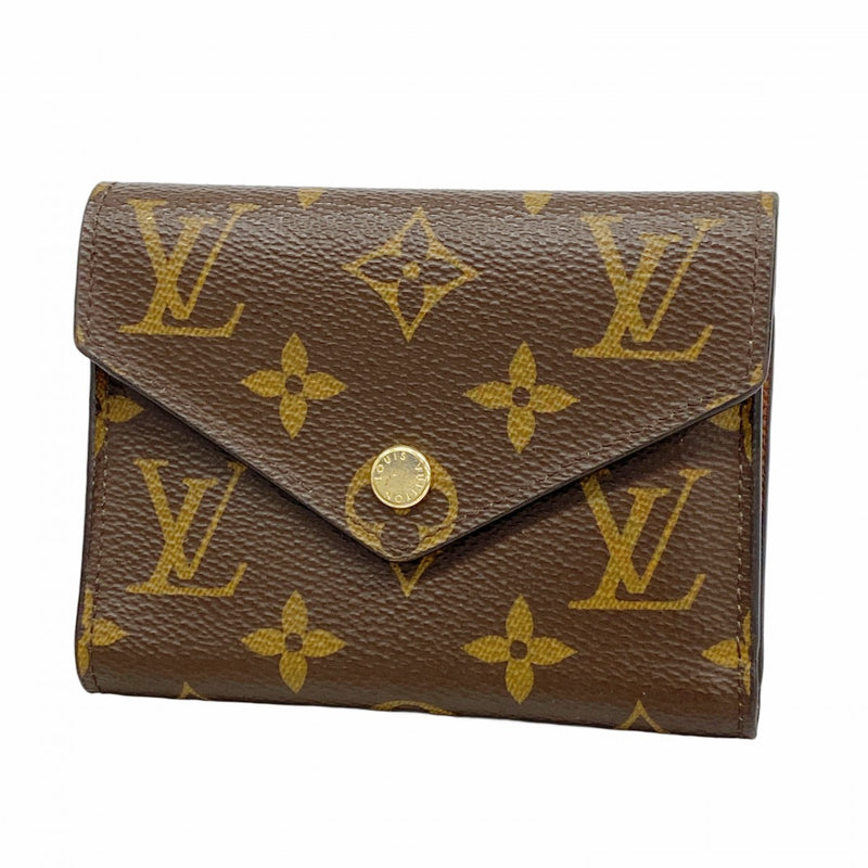 未使用品　箱付き　LOUIS VUITTON 折り財布　モノグラム　ブラウン 5he5203-h】ルイヴィトン 三つ折り財布 モノグラム