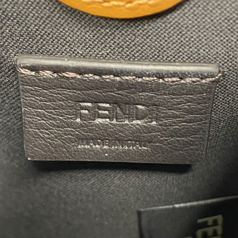 【5he5206-h】フェンディ ショルダーバッグ レザー ブラウン ゴールド金具【中古】レディース