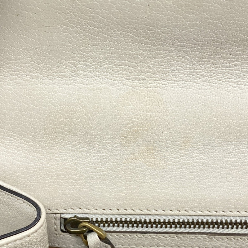 【5he5215-h】グッチ ショルダーバッグ 466433 レザー パイソン ベージュ ゴールド金具【中古】レディース