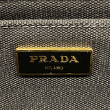 【5he5252-h】プラダ ハンドバッグ カナパ キャンバス ブラック ゴールド金具【中古】レディース