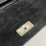 【5he5255-h】グッチ ブリーフケース バンブー 015 1046 3304 エナメル ブラック シルバー金具【中古】メンズ