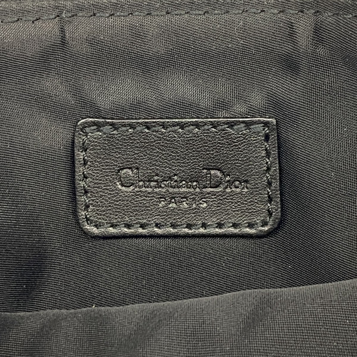 【5he5260-h】クリスチャンディオール ハンドバッグ トロッター サドルバッグ キャンバス ブラック シルバー金具【中古】レディース