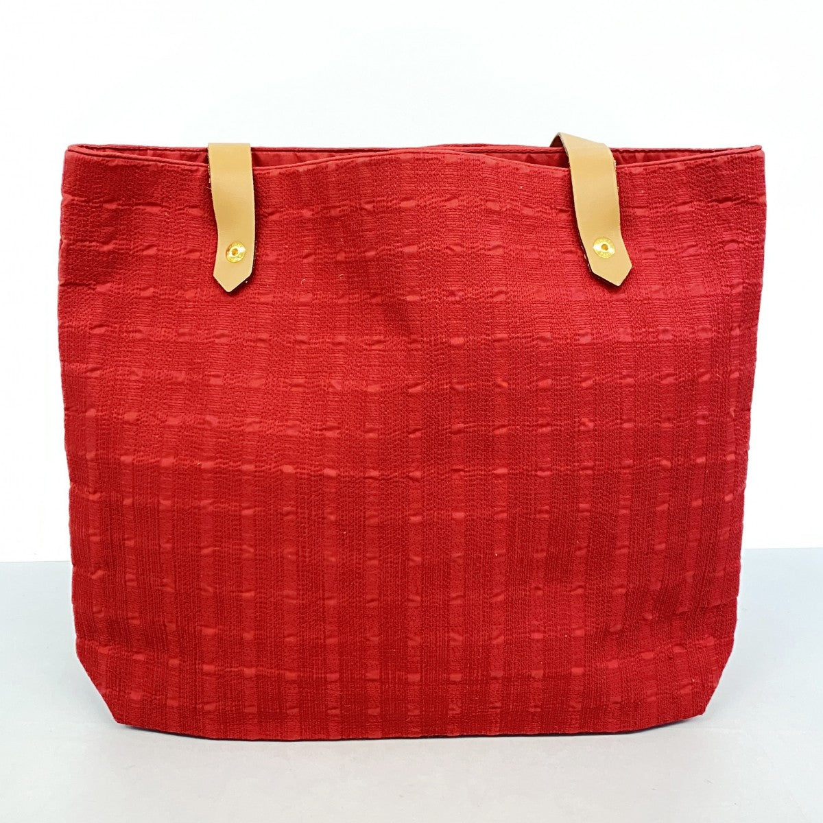 【5he5271-h】エルメス ショルダーバッグ アメダバカバドゥポッシュ キャンバス レッド ゴールド金具【中古】レディース