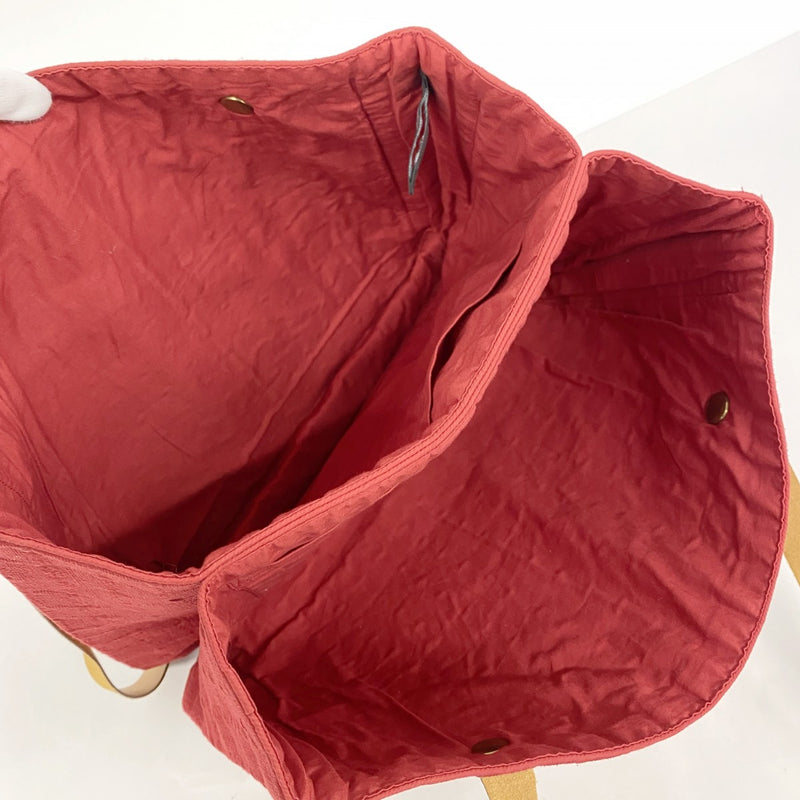【5he5271-h】エルメス ショルダーバッグ アメダバカバドゥポッシュ キャンバス レッド ゴールド金具【中古】レディース